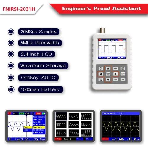 DSO FNIRSI PRO Handheld mini portable digital oscilloscope 5M bandwidth 20MSps sampling rate