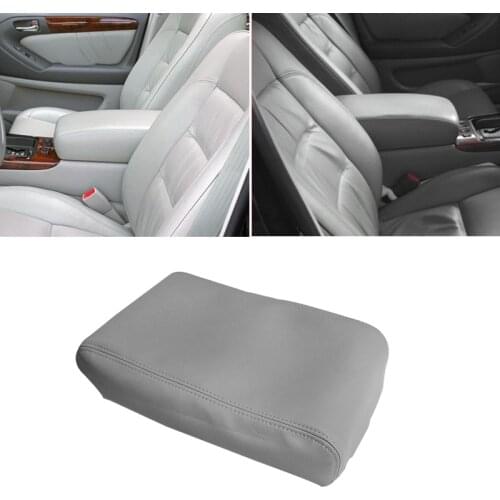 Gray Center Armrest Leather Cover For Lexus GS300 GS400 GS430 1999 2000 2001 2002 2003 2004 Central Armrest Box Skin Cover Trim