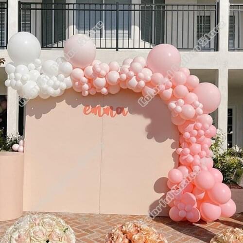 164pcs Double Maca Pink Latex Globos White Balloon Arch Kit Wedding Birthday Party Garland Table Toy Swimming Pool Decoration