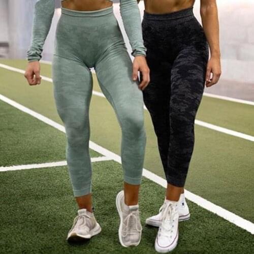 High Waist Tummy Control Sport Leggings Stretchy Camo Seamless Gym Leggings For Women Fitness Tights Female Yoga Pants New