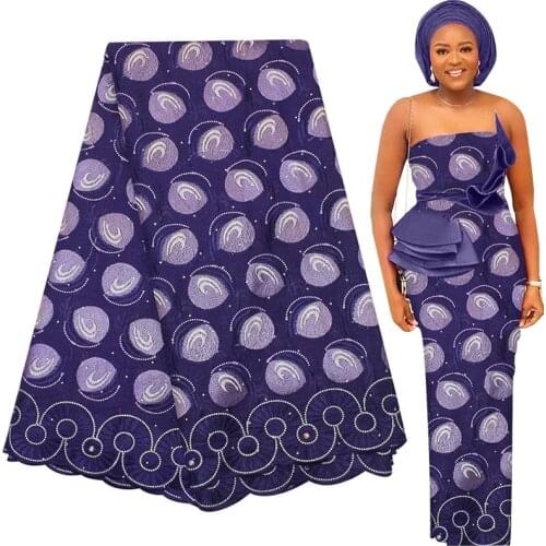 Fabricbob 100% Cotton Swiss Voile Lace In Switzerland 2021 High Quality Nigerian Party Embroidery African Lace Fabric 2.5 Yards