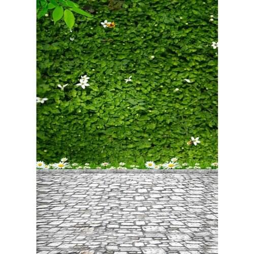 Photographic Backdrop Green Leaves Stone Floor Vinyl Cloth Photo Background for Photo Studio Fundo Fotografia Photophone Camear