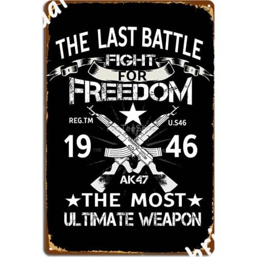 Vintage Soviet Kalashnikov Ak-47 Cccp Ussr Russia Metal Signs Club Home Cinema Vintage Plaques Tin sign Posters