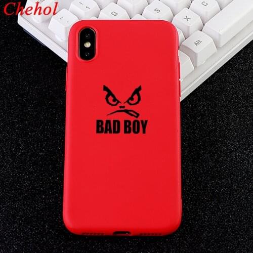 Funny Cell Phone Cases for IPhone 12 SE 11 6 s 7 8 Plus Pro X XS MAX XR Case BAD BOY Soft TPU Silicone Back Covers Accessories