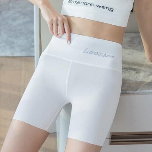 Ice Silk Safety Pants Womens Panties Leggings Elastic High Waist Large Size Abdomen Tight-Fitting Bottoming Shorts Ladies Gift