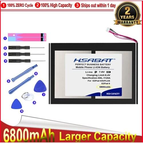 HSABAT 0 Cycle 6800mAh Battery for Jumper EZPad 6 / EZPad 6s Pro / EZPad 6 plus / EZPad 6 Pro Tablet PC Accumulator