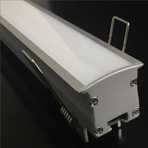 Free Shipping new type high quality aluminum profile with milky or clear cover and mounting clips and end caps 2m/pcs 30m/lot