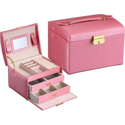 Large Jewellery Box Armoire Dressing Chest with Clasps Bracelet Ring P9YF