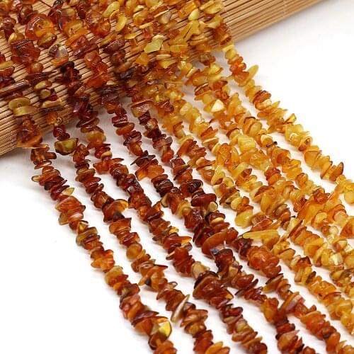 40CM Natural Ambers Stone Beads Irregural Gravel Agates Stone Loose Beads for Making Jewelry Necklace Size 3x5-4x6mm