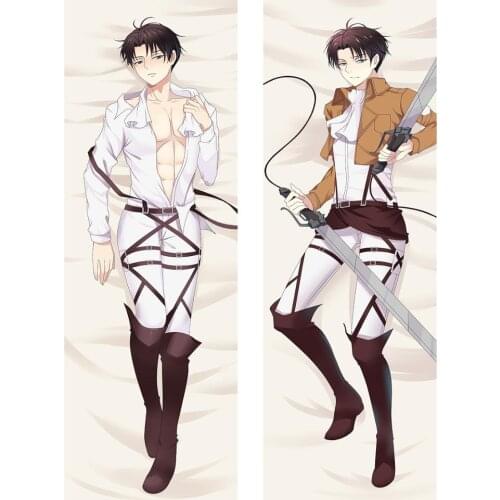 Attack on Titan Anime Pillow Case Dakimakura Waifu Otaku Body Decorative Bedding Pillows Cover Shingeki No Kyojin Levi Cushion