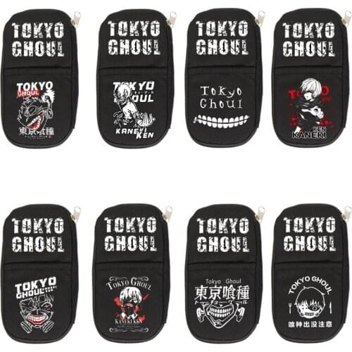 Tokyo Ghoul Cosplay Canvas Pencil Case Zipper Cartoon Cosmetic Make Up Bag Stationery Bag Gift