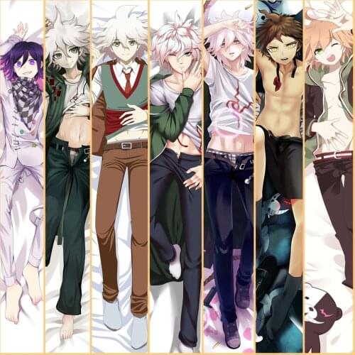 Japan Anime Danganronpa Ouma Kokichi Dakimakura Hugging Body Nagito Komaeda Male Pillow Case DIY Pillow Cover