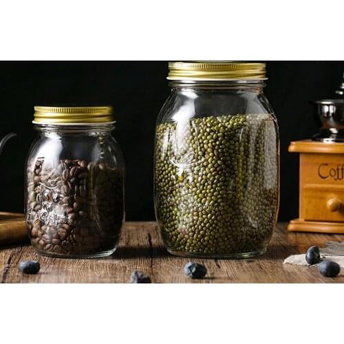 Leakproof Glass Sealed Jar With Lid Transparent Pickle Honey Bottle Household Grains Cereal Storage Box Food Box