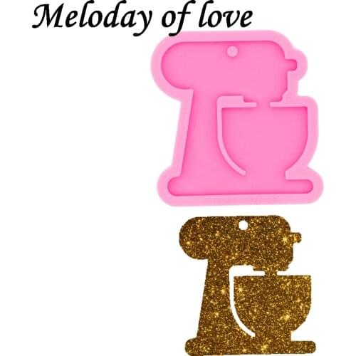 Glossy kitchen Mixers Keychain Epoxy Resin Molds Jewelry Making Custom Silicone Mould DY0445