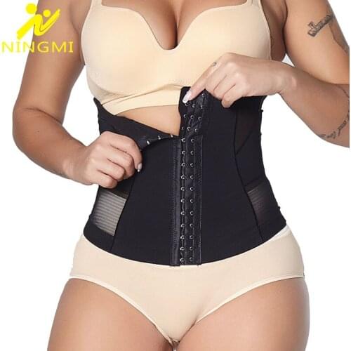 NINGMI High Waist Trainer Slim Body Shaper Slimming Shapewear Corset Belt Tummy Underwear Strap Fajas Girdles Waist Cincher