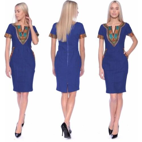 Синие летние платья Hooyi China At AliExpress