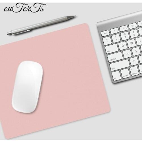 21x25cm Laptop Mouse Mat Keyboard Mouse Pad Mini Waterproof PU Leather Deskpad Cute Desk Mats Desktop Protector Office Supplies