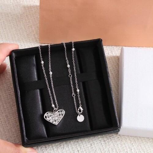 Hot Brand Pure 925 Sterling Silver Jewelry Happy Heart Pendant Wedding Silver Jewelry Happy Pendant 925 Silver Necklace