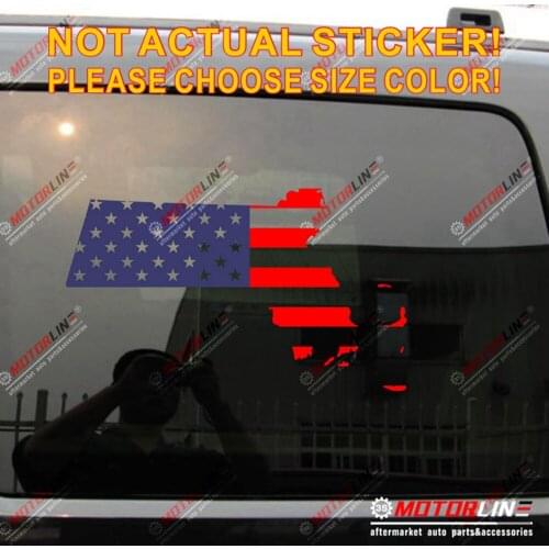 Massachusetts State Map US Flag Decal Sticker Car Vinyl pick size die cut no background