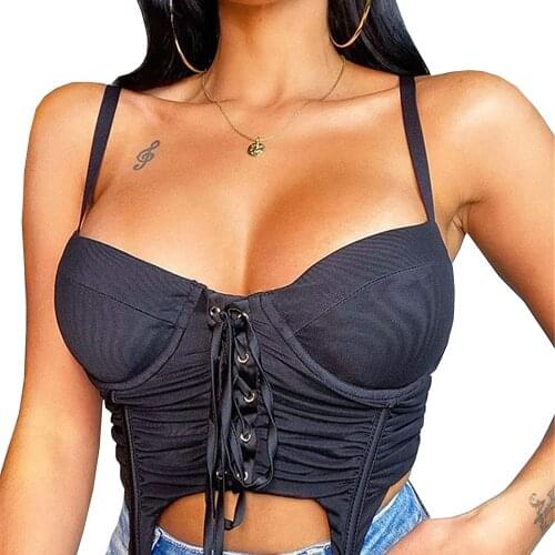 Summer Camisole Female Knitted Solid Slim Chic Camis Women Street Camisole Ladies Sleeveless Spaghetti Crop Tops Femme Vest