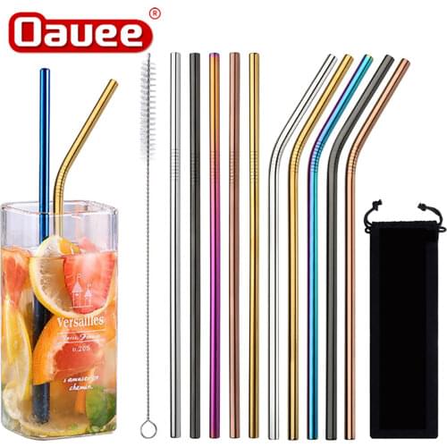 Reusable Drinking Straw Stainless Steel Straw for Bubble Tea Eco Friendly Drinking Straws for Drink Water Cappuccino Coffee