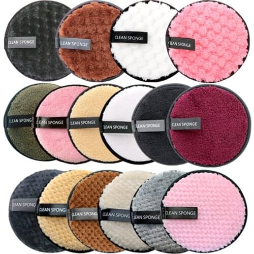 Reusable Makeup Remover Pads Cotton Wipes 3pcs/4pcs Microfiber Make Up Removal Sponge Cotton Cleaning Pads Tool