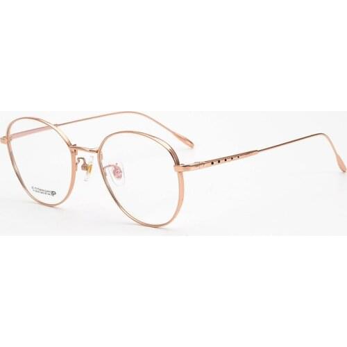 Trendy Retro round Glasses Frame Pure Titanium Ultra-Light Myopia Glasses Frame Student Full Frame Glasses