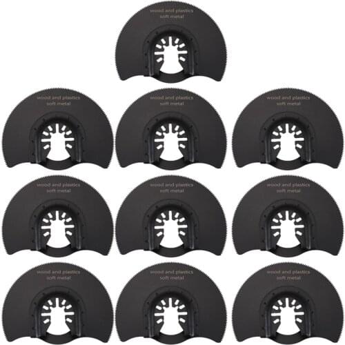 10Pcs HCS Flush Segment Starlock Multi Saw Blade Pack Oscillating Tool Blades For Cutting Wood Drywall Plastics