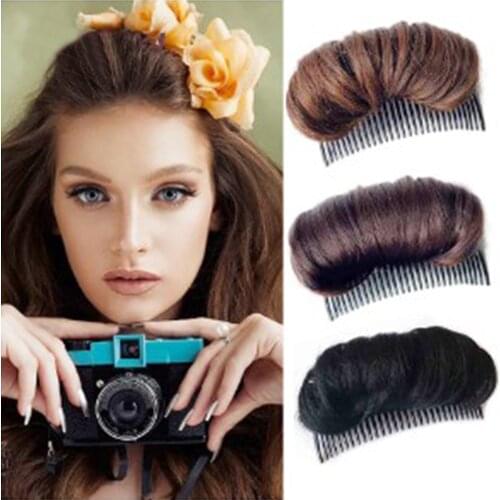 Hair Bun Princess Styling Hair Fluffy Hair Pad Hairpin Synthetic False Hair Clip In Black Brown Natural Hair Extension