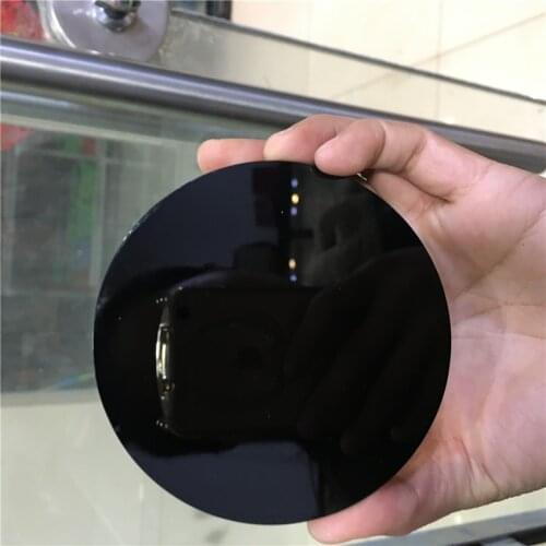 100mm Natural black obsidian Crystal gemstone reiki meditation chakra healing fengshui mirror as gift