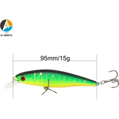 AI-SHOUYU 2PCS/lot New Vibration Fishing Lure Artificial 95mm/15g Hard Bait With 2 Hooks Ice Saltwater Hot Model Fishing Tackle