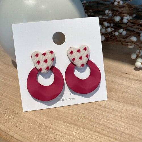 2020 New Trendy Womens Earrings Sweet Lovely Heart Earrings For Women Accessories Brides Wedding Girl Jewelry Party Wholesale