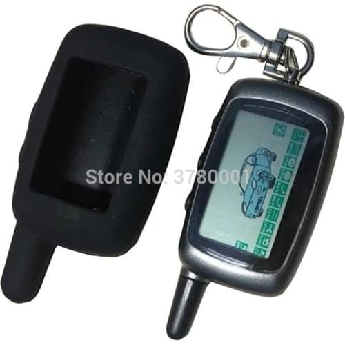 Wholesale A9 LCD Remote Control Keychain + Silicone key Case for Russian Car Auto Alarm StarLine A9 Twage KGB FX-5 FX5 FX 5