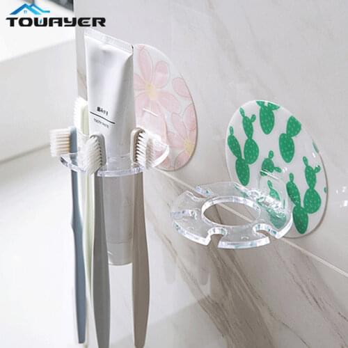 Accessories Tools 1PC Plastic Toothbrush Holder Toothpaste Storage Rack Shaver Tooth Brush Dispenser Bathroom Organizer