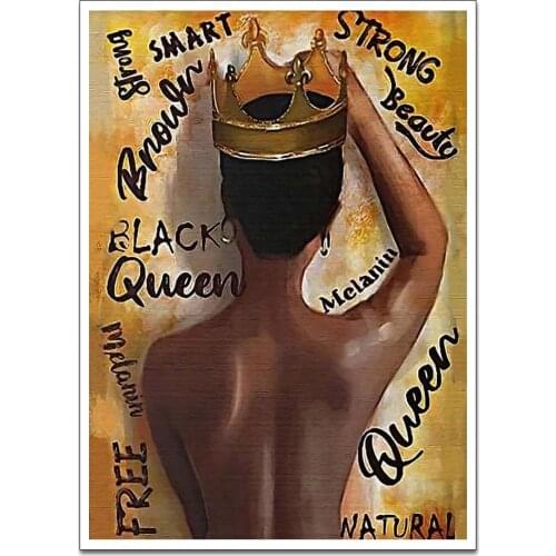 Canvas Poster Black Queen Vintage Vertical Wall Art Painting Nordic Posters and Prints Wall Pictures for Home Decor No Frame