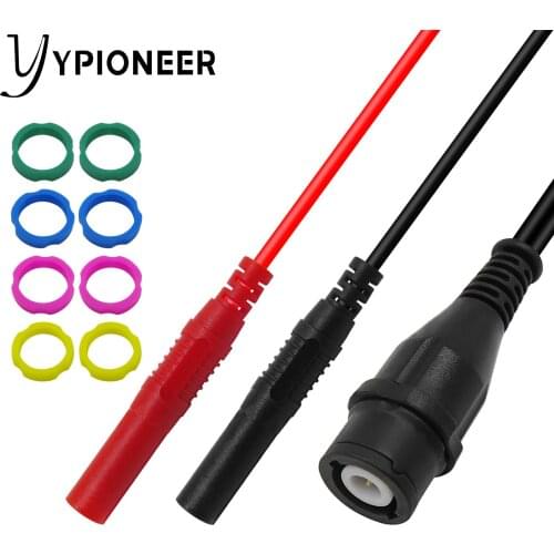 Cleqee P1206 BNC male plug to 4mm Straight Banana Plugs Coaxial Cable Oscilloscope Test Lead 120CM