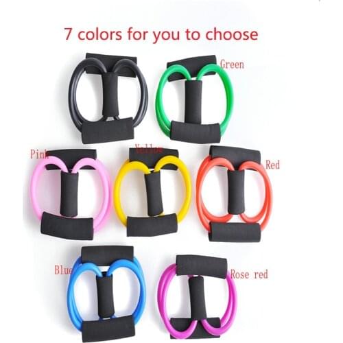 2021 Sports Fitness Belt Figure 8 Elastic Rope Belt Rope Rubber Band Fitness Equipment Strength Material Exercise Yoga Belt