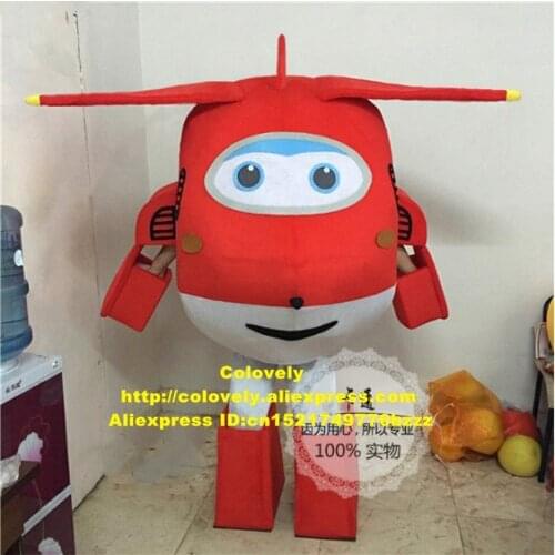 Super Wings Superwings Jett Red Airplane Plane Mascot Costume Adult Cartoon Character Scenic Spot Sports Carnival CX025