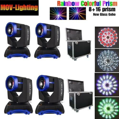 High Quality Projection Stage 230w 7r Sharpy Beam flight case 230 Moving Head Light dj dico 4 beam and 2 flight case