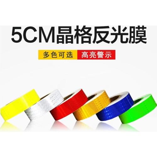 1PC reflective tape 5cmx25M Road safety warning tape reflective sticker Warning strip Reflective film body sticker