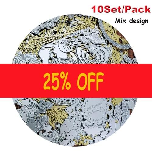 10 Set/pack Metal Cutting Dies Stencil Scrapbooking DIY Album Stamp Papermerry christmas dies scrapbooking craft dies