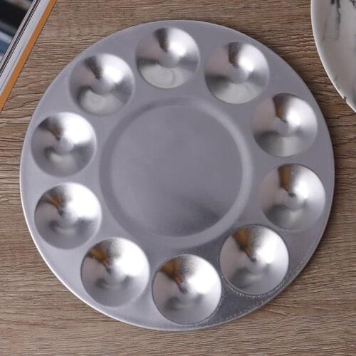 10 Holes Aluminum Round Color Palette Gouache Watercolor Art Supplies