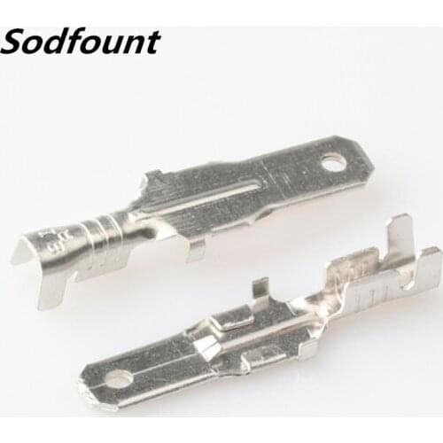 100pcs H62 brass tinned 4.8mm automotive terminal Automotive connector male terminal DJ617-4.8×0.8B