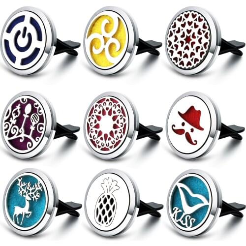 2021 Variety Style Aromatherapy Car Air Freshener Car Conditioner Outlet Clip Essential Oil Perfume Locket Car Pendant Jewelry