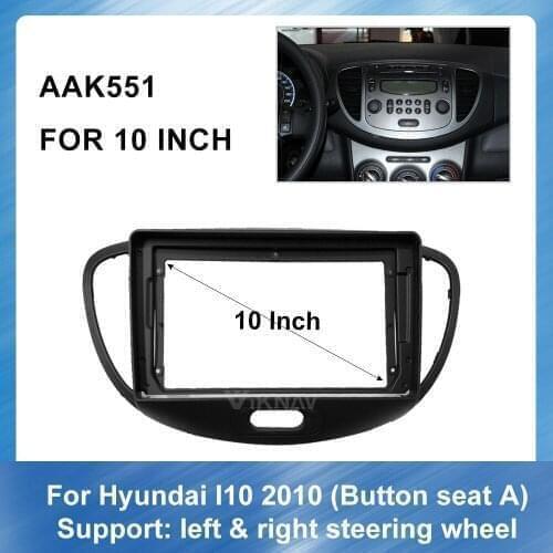 2DIN Car Radio DVD Fascia For Hyundai I10 Button Holder A Left and Right Peptide Assembly 2010 GPS Navigation Fascia Panel