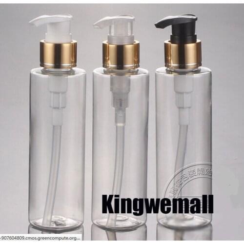 300PCS/LOT 150ml Clear Plastic Lotion Pump Bottle,150cc Pet Bottle With Press Pump, 150ml PET Cream Bottle