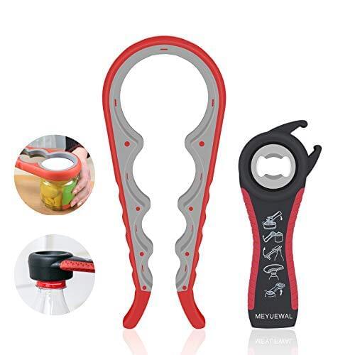 5 in 1 Multi Function Can Opener Bottle Opener Kit with Silicone Handle Easy to Use Labor saving wide applicaton