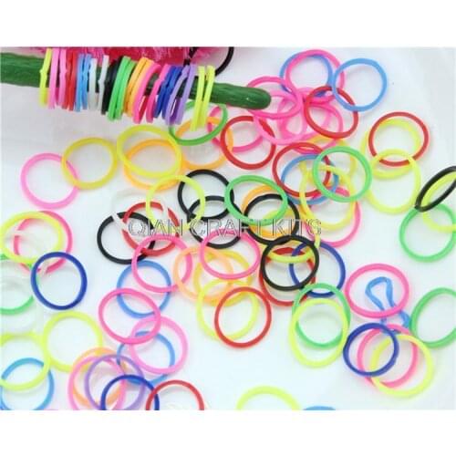 5000pcs sale colorful mixed Loom rubber bands elastic bands hair ponytail holder