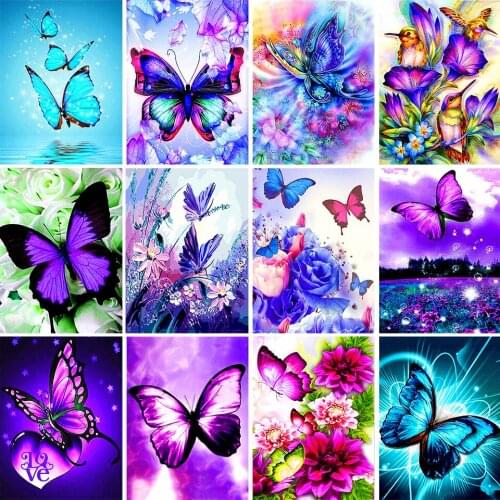 5D DIY Diamond Painting Animal Butterfly Art Rhinestone Picture Cross Stitch Kit Full Diamond Embroidery Mosaic Home Decoration