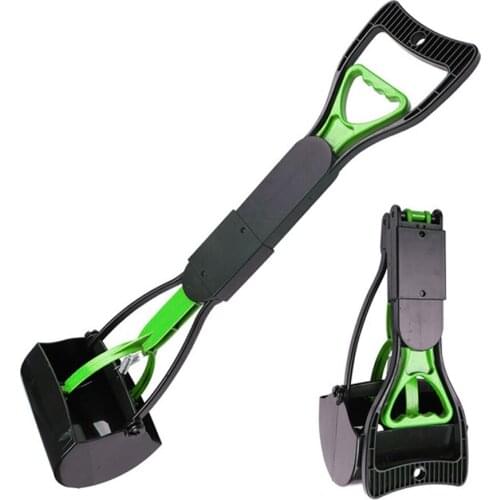 60CM Pet Foldable Pooper Scooper Dog Cat Long Handle Jaw Poop Scoop Animal Outdoor Cleaning Waste Picker